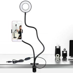 Selfie Ring Light with Cell Phone Holder Lazy Stand for Live Stream and Makeup