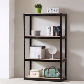 Storage Rack Shelving Unit Storage Shelf Steel Garage Utility Rack 4-Shelf Adjustable Shelves Heavy Duty Display Stand for Books, Kitchenware, Tools B