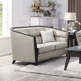 ACME Zemocryss Loveseat w/2 pillows, Beige Fabric 54236