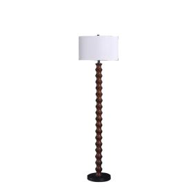 61" In Coastal Littoral Wood Insp Modern Floor Lamp