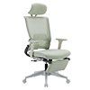 High Back Office Chair with 2d armrest and foot rest, tilt function max 128Â¬âˆž,green