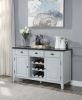 ACME Lanton SERVER Marble & Antique White Finish DN01453