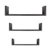 Danya B Floating 'U' Laminated Walnut Veneer Shelves; Set of 3; Espresso Brown