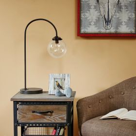 [Only support Drop Shipping Buyer] Venice Arched Metal Table Lamp with Glass Globe Bulb