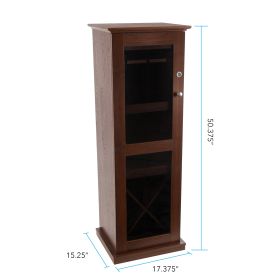 Herrin Locking Bar Cabinet - Chestnut