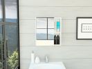 Whirlwind 1-Shelf Rectangle Medicine Cabinet with Mirror White