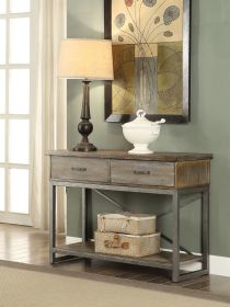 Lazarus Server in Weathered Oak & Antique Silver 73113