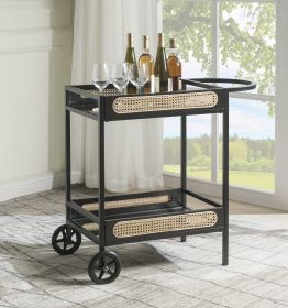 Colson Serving Cart; Black Finish AC01082