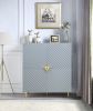 Gaines Accent Cabinet in Gray High Gloss Finish AC01032