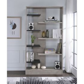 Magna Bookshelf in Faux Concrete &amp; Black 92532