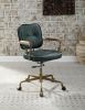 Siecross Office Chair; Emerald Green Leather 93171