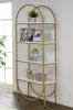 Lightmane Bookshelf; White High Gloss &amp; Gold 92662