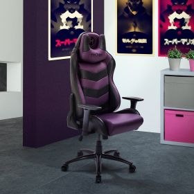 Techni Sport TS-61 Ergonomic High Back Racer Style Video Gaming Chair; Purple/Black