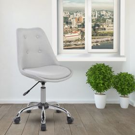 Techni Mobili Armless Task Chair with Buttons; Grey