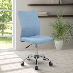 Techni Mobili Modern Armless Task Chair; Blue Jean