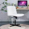 White High Grade Pu Material. Home Computer Chair Office Chair Adjustable 360 Â¬âˆž Swivel Cushion Chair With Black Foot Swivel Chair Makeup Chair Study