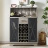 JHX Wine cabinet (Grey; 35.41''W*13.39''D*47.44''H)