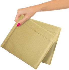 Pack of 10 Kraft Padded Bubble Mailers 7.25 x 7 Natural Brown Kraft Bubble Envelopes 7 1/4 x 7 Peel and Seal Envelopes Bulk Shipping Bags for Mailing