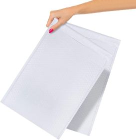 Poly Bubble Mailers 10.5" x 15"; Pack of 25 White Padded Shipping Envelopes for Mailing; Tear-Proof Bubble Mailer Padded Envelopes; Waterproof Bubble