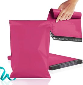 PUREVACY Hot Pink Poly Mailers 10 x 13; Waterproof Shipping Bags for Small Business Pack Of 100; Self Seal Mailers Poly Bags for Shipping 2 Mil; Tear