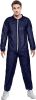 AMZ Medical Supply Pack of 5 Hazmat Suits Disposable Coverall. Dark Blue 3X-Large Painters Suit; 55gsm Polypropylene Protective Clothing with Zipper F