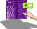 Amiff Pack of 25 Purple Bubble Mailers Pouches 6 x 6.25 Cushion Padded Envelopes with Peel and Seal Closure 6 x 6 1/4 Colorful Shipping Poly Bags for