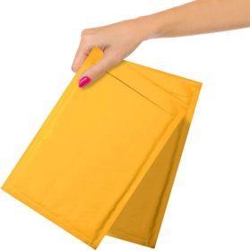 Pack of 10 Gold Kraft Bubble Padded Envelopes 7.25 x 11 Bubble Mailers. Self Seal Envelopes. Yellow Cushion Envelopes 7 1/4 x 11 for Mailing Packing P