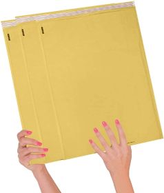 Pack of 5 Gold Kraft Bubble Padded Envelopes 14.25 x 19 Bubble Mailers. Self Seal Envelopes. Yellow Cushion Envelope 14 1/4 x 19 for Mailing Packing P