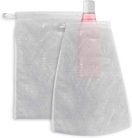 Pack of 10 Drawstring Bubble Out Bags 12 x 16. White Bubble Bags 12x16; Double Walled Bubble Pouch Bags for Packing; Moving; Shipping; Mailing; Bubble