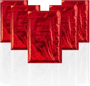 Bubble Mailers 5 x 9 Padded Envelopes; Pack of 25 Hot Red Cushion Shipping Bag 5x9 Peel and Seal. Glamour Metallic Foil Mailers; Glossy Burgundy Maili