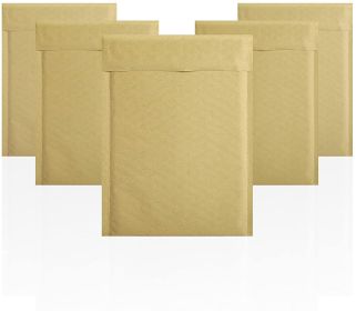 Pack of 25 Natural Brown Kraft Bubble Mailers 7.25 x 11 Padded Envelopes 7 1/4 x 11; Paper Cushion Envelopes with Peel and Seal for Mailing Shipping P