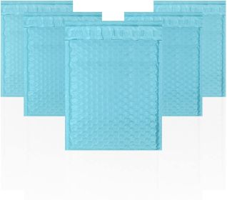 Pack of 25 Light Blue Poly Bubble Mailers 7.25 x 11 Padded Envelopes 7 1/4 x 11 Waterproof Cushion Bags with Peel and Seal; Mailing Pouches for Shippi