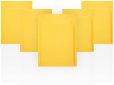 Pack of 10 Yellow Kraft Bubble Mailers 12.5 x 18 Paper Cushion Padded Envelopes 12 1/2 x 18 Shipping Bags with Peel and Seal for Mailing Packing and P