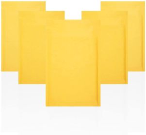 Pack of 25 Yellow Kraft Bubble Mailers 5 x 9 Paper Cushion Padded Envelopes 5x9 Shipping Bags with Peel and Seal for Mailing Moving Packing and Packag