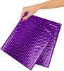 Pack of 25 Metallic Purple Bubble Mailers 8 x 11 Purple Poly Mailers 8x11 Padded Bubble Envelopes Peel and Seal Envelopes Shipping Bags for Mailing Pa