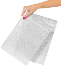 Clear Bubble Out Bags 8 x 11.5; Packaging Bubble Bags for Shipping Pack of 25; Polyethylene Self Seal Bubble Pouches; Bubble Packaging Bags with 3/16'