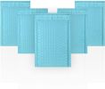 Pack of 25 Light Blue Poly Bubble Mailers 5x9 Padded Envelopes 5 x 9 Waterproof Cushion Bags with Peel and Seal Closure; Mailing Pouches for Shipping