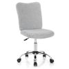 Armless Faux Fur Leisure Office Chair with Adjustable Swivel