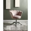 Micco Office Chair; Rose Quartz Velvet & Chrome YF