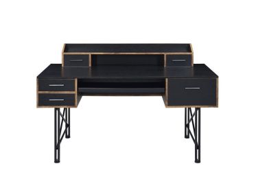 Safea Computer Desk; Black Finish YF