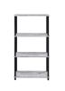 Nypho Bookshelf; Antique White & Black Finish