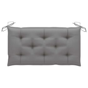 Garden Bench Cushion Gray 39.4"x19.7"x2.8" Fabric