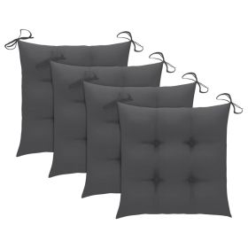 Chair Cushions 4 pcs Anthracite 15.7"x15.7"x2.8" Fabric