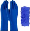 Disposable 14 Mil Blue Latex Gloves. Pack of 50 High Risk Small Glovs 12" Long with Textured Grid for Janitorial; Plumbing; Painting; Automotive; Chem