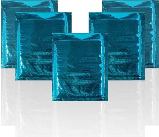 Teal Bubble Mailers 8.5 x 11; Pack of 25 Padded Cushion Mailing Envelopes 8 1/2 x 11; Shipping Bags with Peel and Seal; Glamour Teal Metallic Foiled B