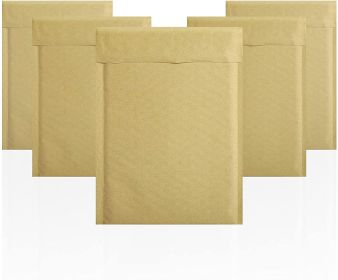 Natural Brown Kraft Bubble Mailers 12.5 x 18 Padded Envelopes 12 1/2 x 18; Pack of 5 Paper Cushion Envelopes with Peel and Seal for Mailing Shipping P