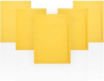 Pack of 10 Yellow Kraft Bubble Mailers 10.5 x 15 Paper Cushion Padded Envelopes 10 1/2 x 15 Shipping Bags with Peel and Seal for Mailing Packing and P