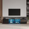 TV Stand TV cabinet with color-changing LED light for living room