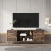 TV Stand Mid-Century Wood Modern Entertainment Center Adjustable Storage Cabinet TV Console for Living Room