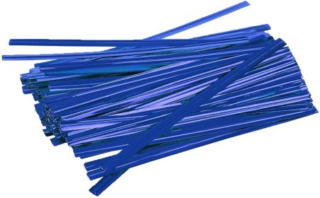 1000 Pack of Glossy Black Twist Ties 4" Bag Ties; Metalic Foil Twist Ties for Cellophane Bags and Party Bags. Foil Coated Ties; Bendable Multi-Functio